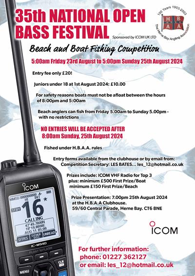 Icom UK Sponsors 35th National Open Bass Fishing Festival